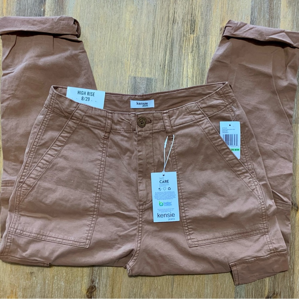 KENSIE JEANS Cargo Pants - Size 8 / 29 - brown tan hiking gorpcore camping
